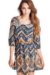 Women's Belted Tunic Dress Dresses / Mini - Tophatter Daily Deals