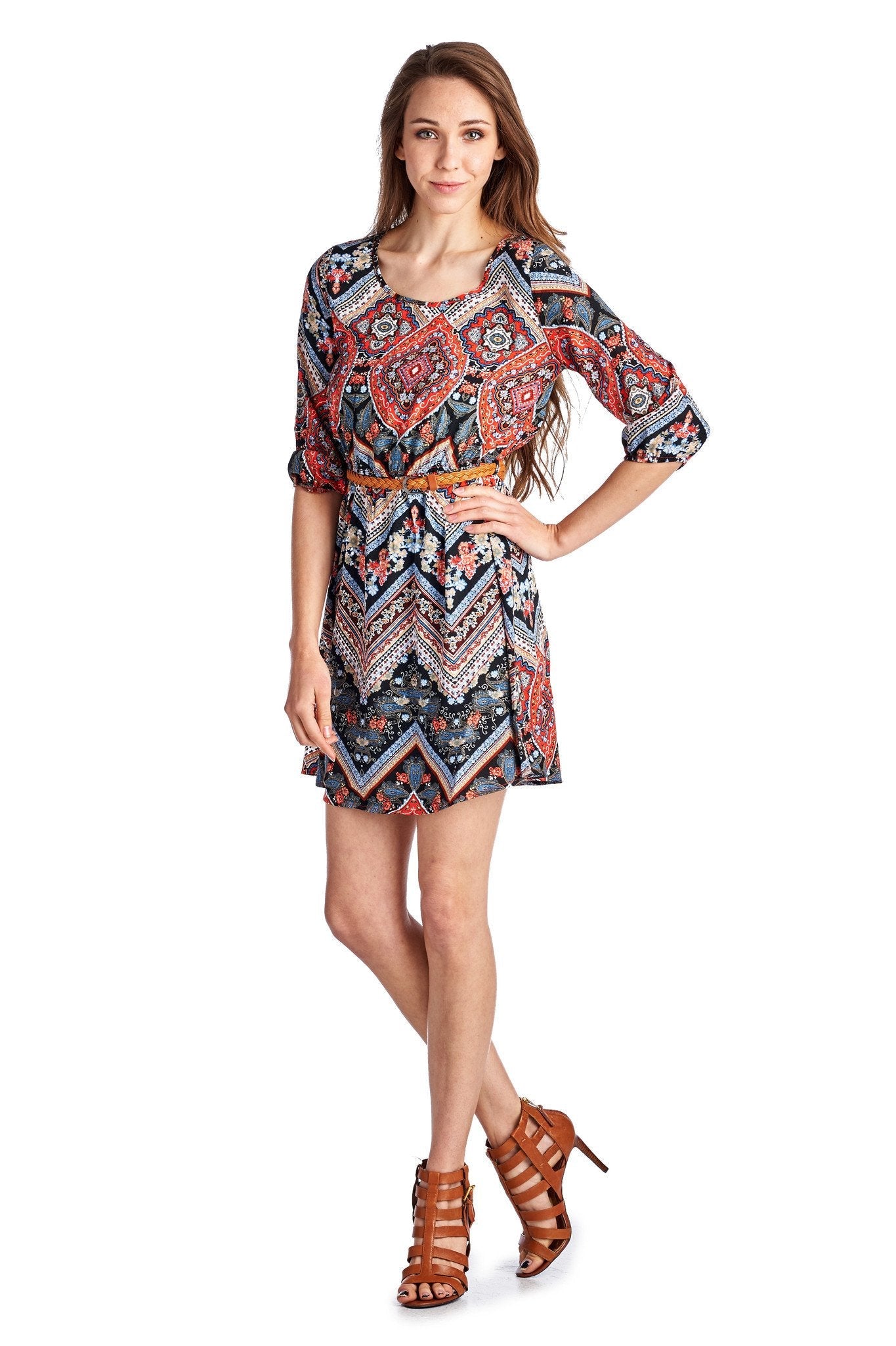 Women's Belted Tunic Dress Dresses / Mini - Tophatter Daily Deals