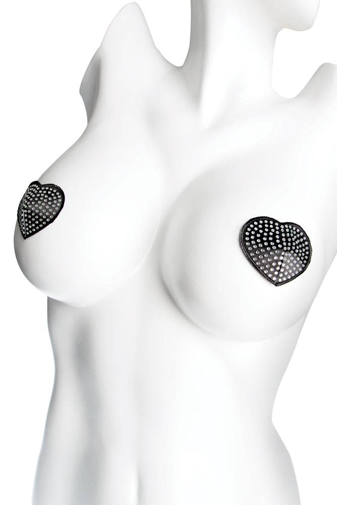 Coquette - 1739 - Heart Pasties - OS Silver OS Lingerie - Tophatter Daily Deals