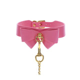 Taboom Malibu Bow Collar and Leash – Vegan Leather Bondage Accessory > Bondage Gear > Collars & Leashes - Tophatter Daily Deals