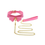 Taboom Malibu Bow Collar and Leash – Vegan Leather Bondage Accessory > Bondage Gear > Collars & Leashes - Tophatter Daily Deals