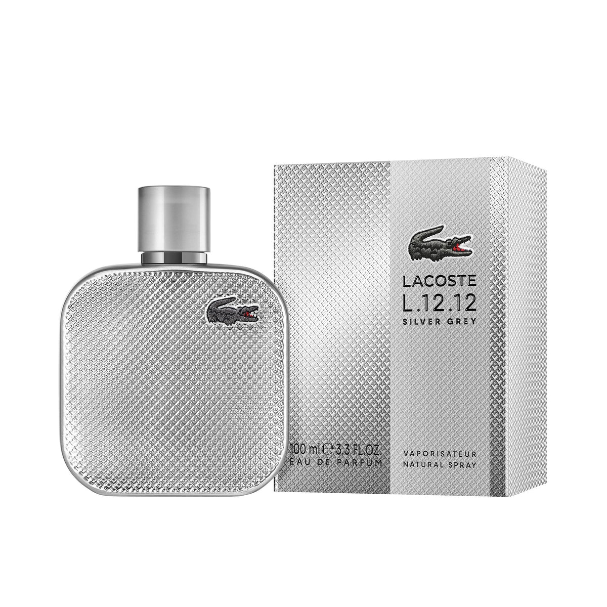Lacoste L1212 Silver Grey Eau De Parfum 100ml Spray - Tophatter Daily Deals