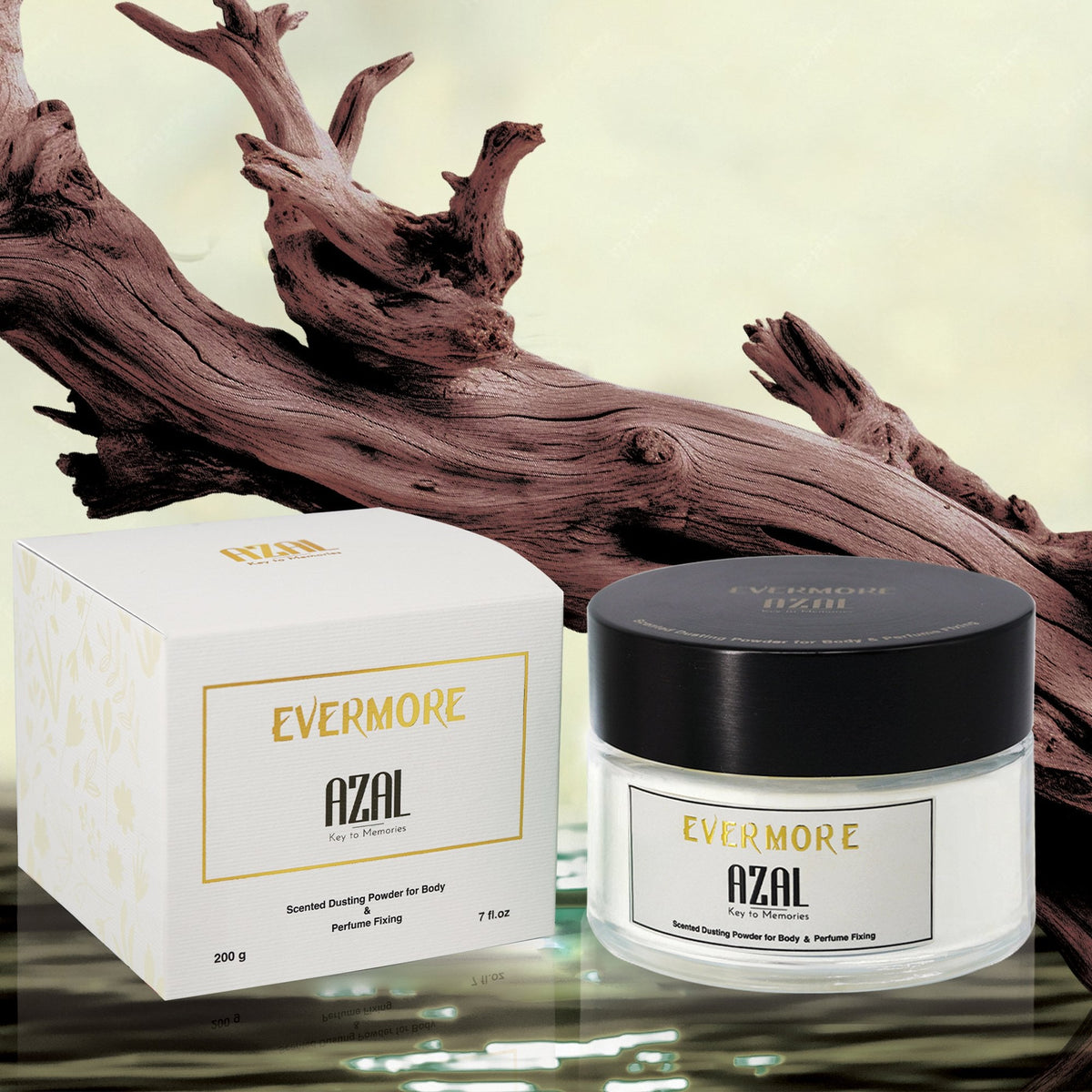 AZAL Evermore Scented Dusting Powder For Body & Perfume Fixing 200g Jar - Tophatter Daily Deals