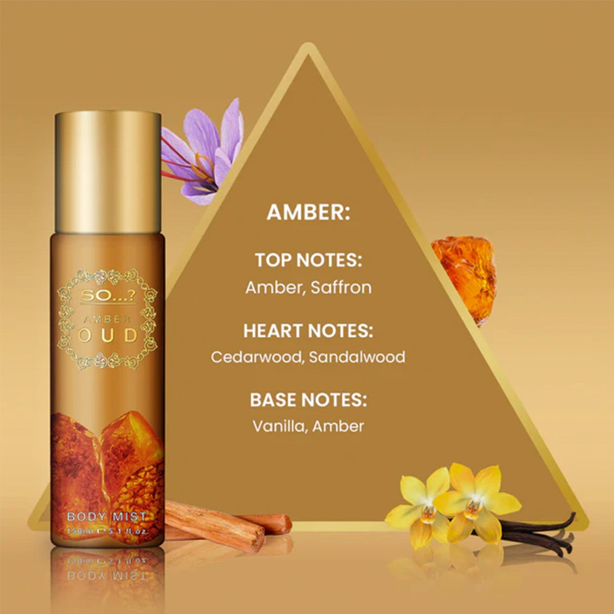 So...? Amber Oud Body Mist 150ml Spray - Tophatter Daily Deals