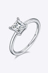 1 Carat Moissanite 925 Sterling Silver Solitaire Ring Square Rings - Tophatter Daily Deals