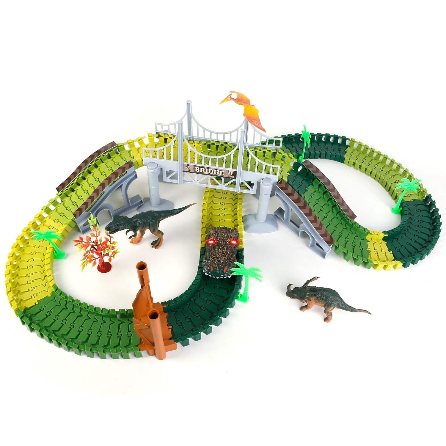 175-Piece: Dinosaur Race Track Set Toys & Games - Tophatter Daily Deals