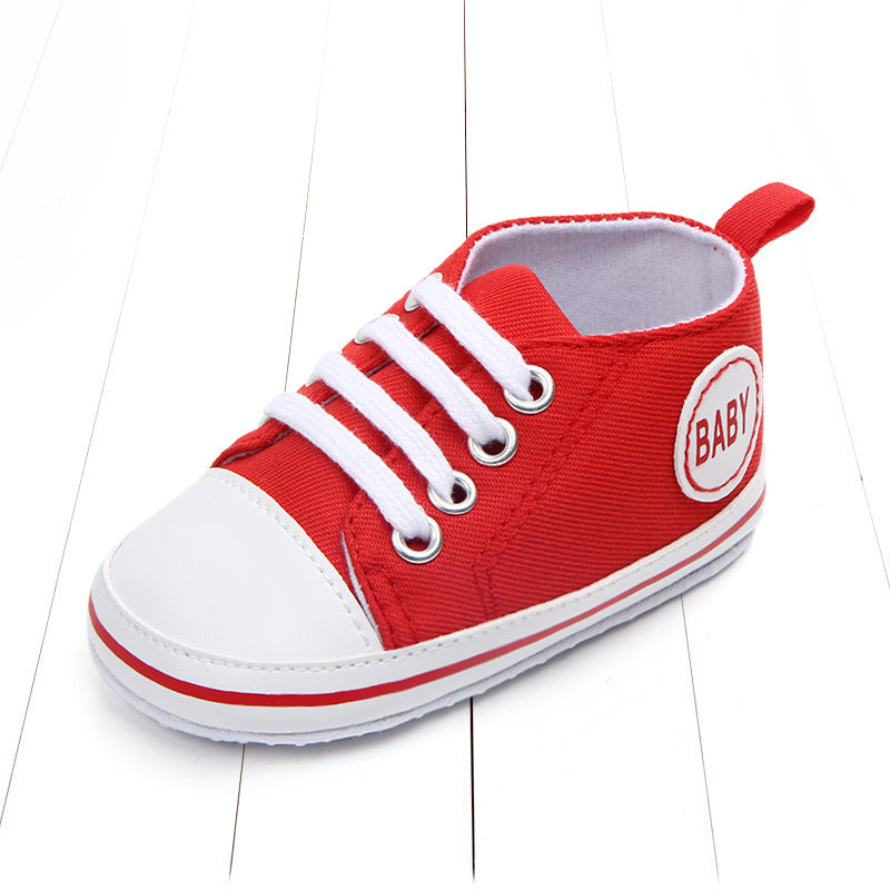 Baby soft-soled shoes Red 0 - Tophatter Daily Deals
