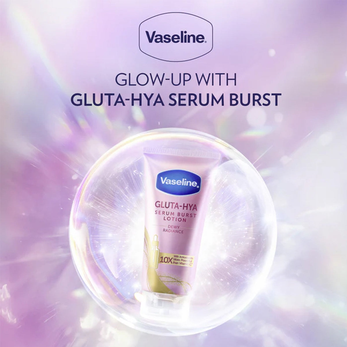 Vaseline Gluta-Hya Dewy Radiance Serum Burst Lotion 200ml Tube - Tophatter Daily Deals