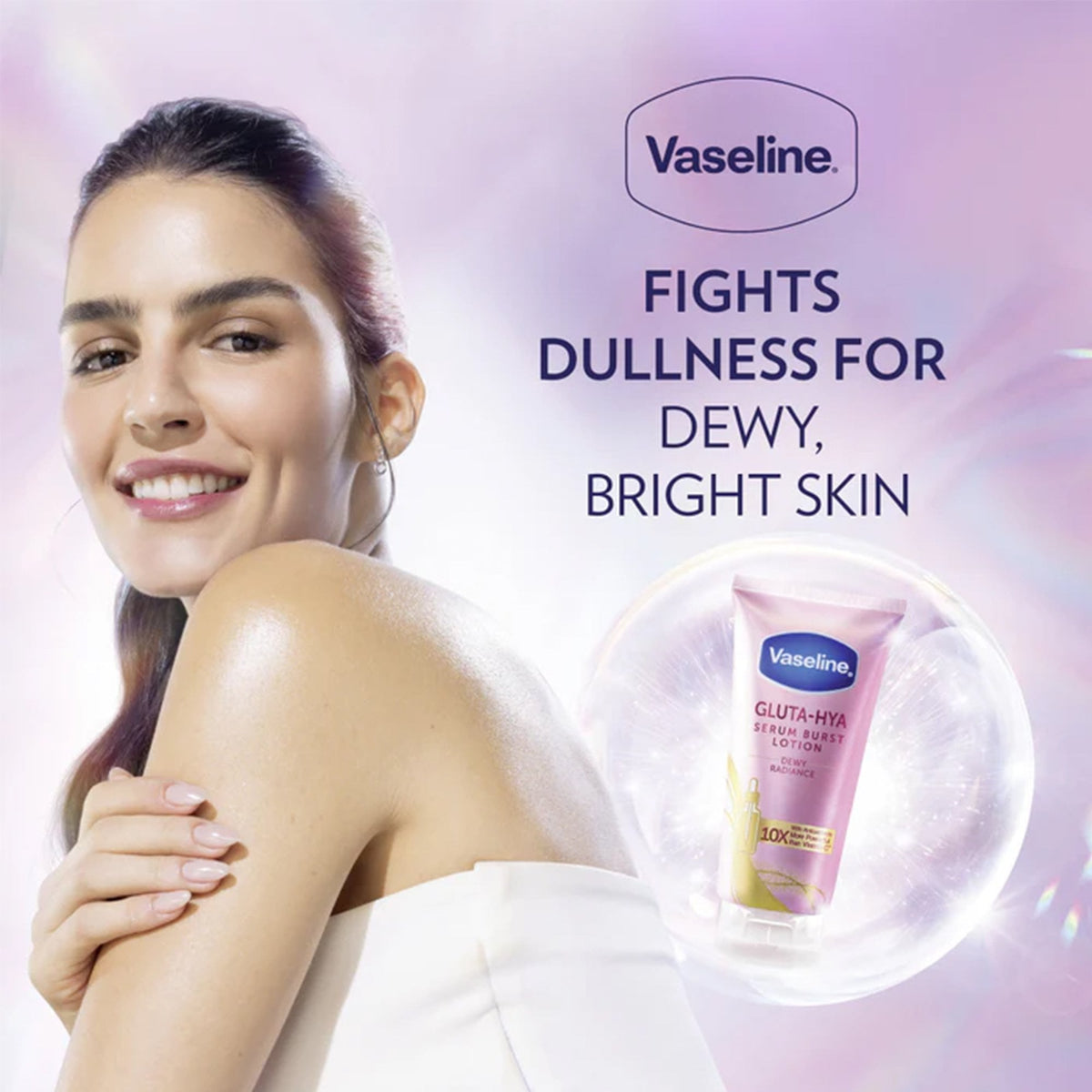 Vaseline Gluta-Hya Dewy Radiance Serum Burst Lotion 200ml Tube - Tophatter Daily Deals