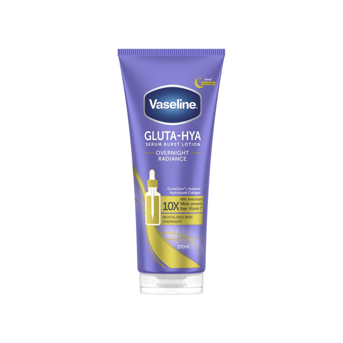 Vaseline Gluta-Hya Overnight Radiance Serum Burst Lotion 200ml Tube Default Title - Tophatter Daily Deals