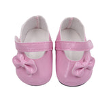 18 Inch American Girl Doll Shoes Solid Color Bow Shoes Pink 18 inches 0 - Tophatter Daily Deals