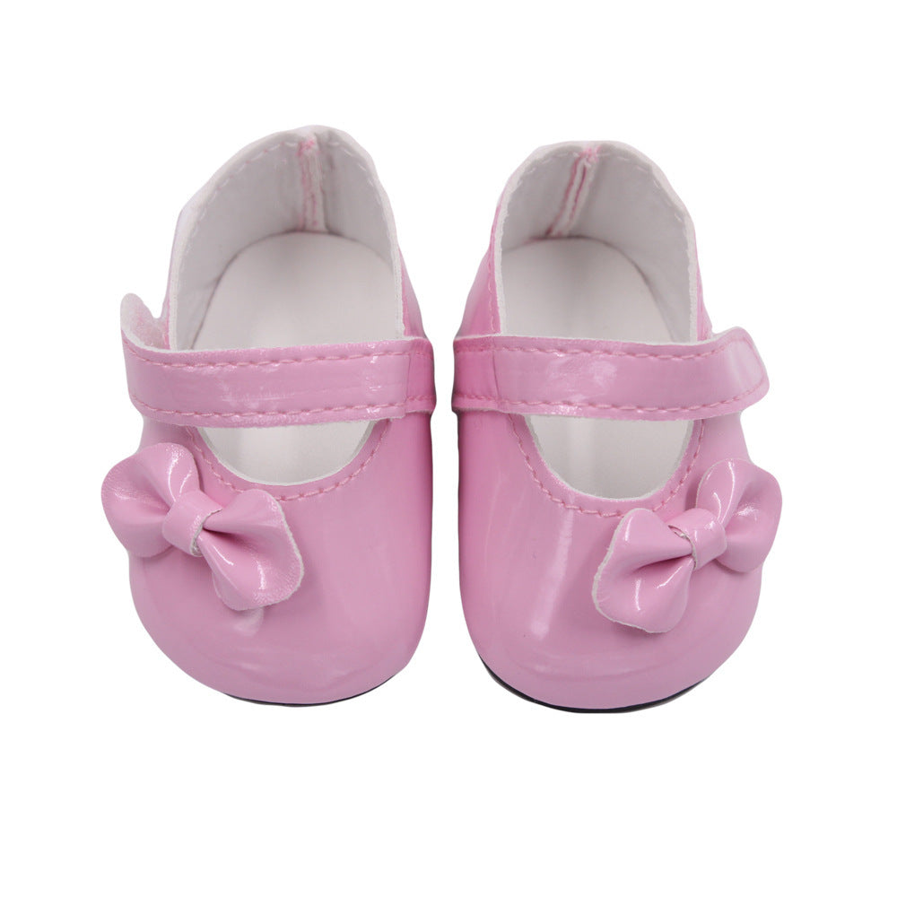 18 Inch American Girl Doll Shoes Solid Color Bow Shoes Pink 18 inches 0 - Tophatter Daily Deals