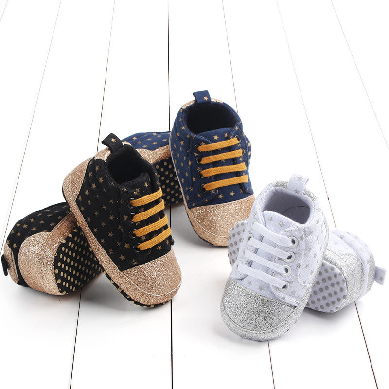 Baby sequined stars toddler shoes 0 - Tophatter Daily Deals