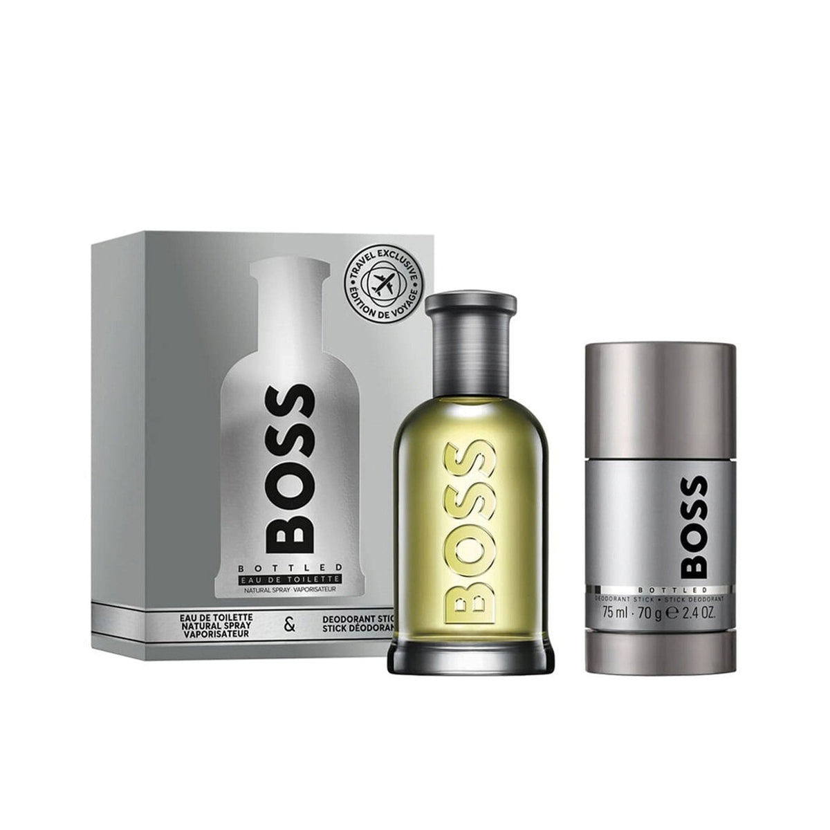 BOSS Bottled Eau De Toilette 100ml & Deodorant Stick 75ml Gift Set Default Title - Tophatter Daily Deals
