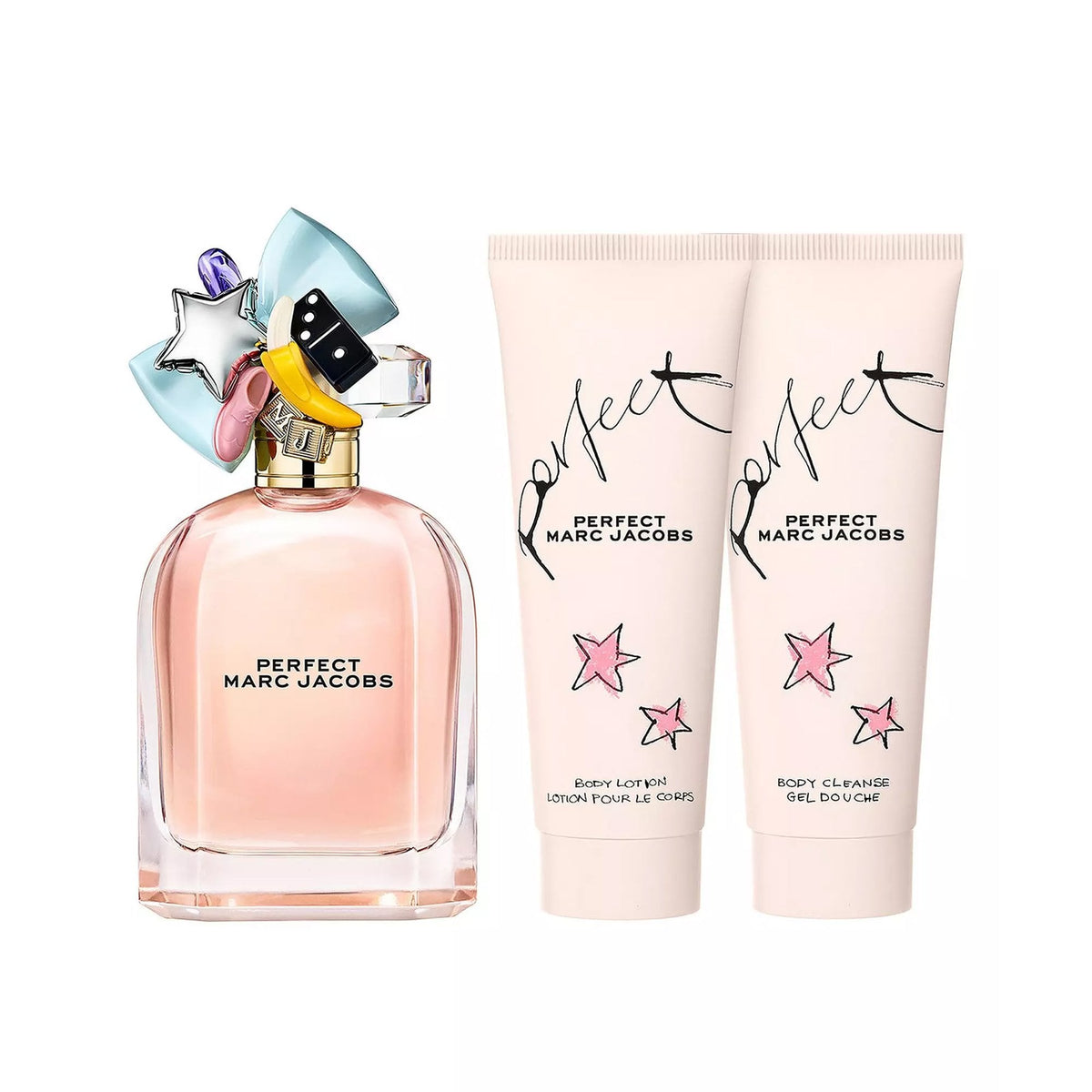 Marc Jacobs Perfect Eau De Parfum 100ml & Shower Gel 75ml & Body Lotion 75ml Gift Set - Tophatter Daily Deals
