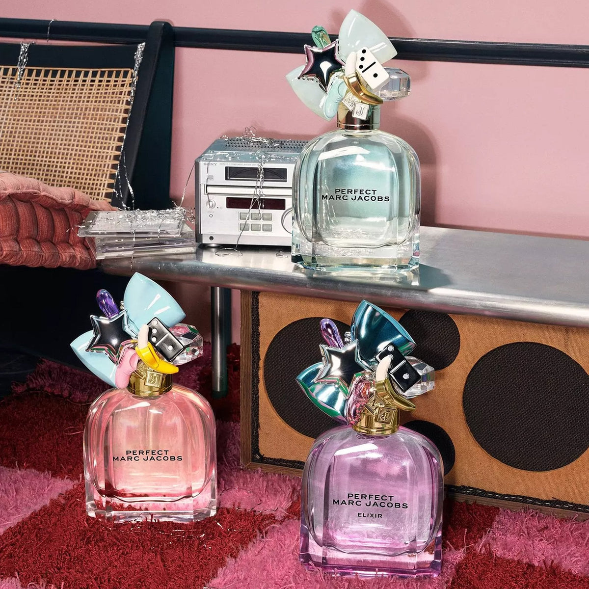 Marc Jacobs Perfect Eau De Parfum 100ml & Shower Gel 75ml & Body Lotion 75ml Gift Set - Tophatter Daily Deals
