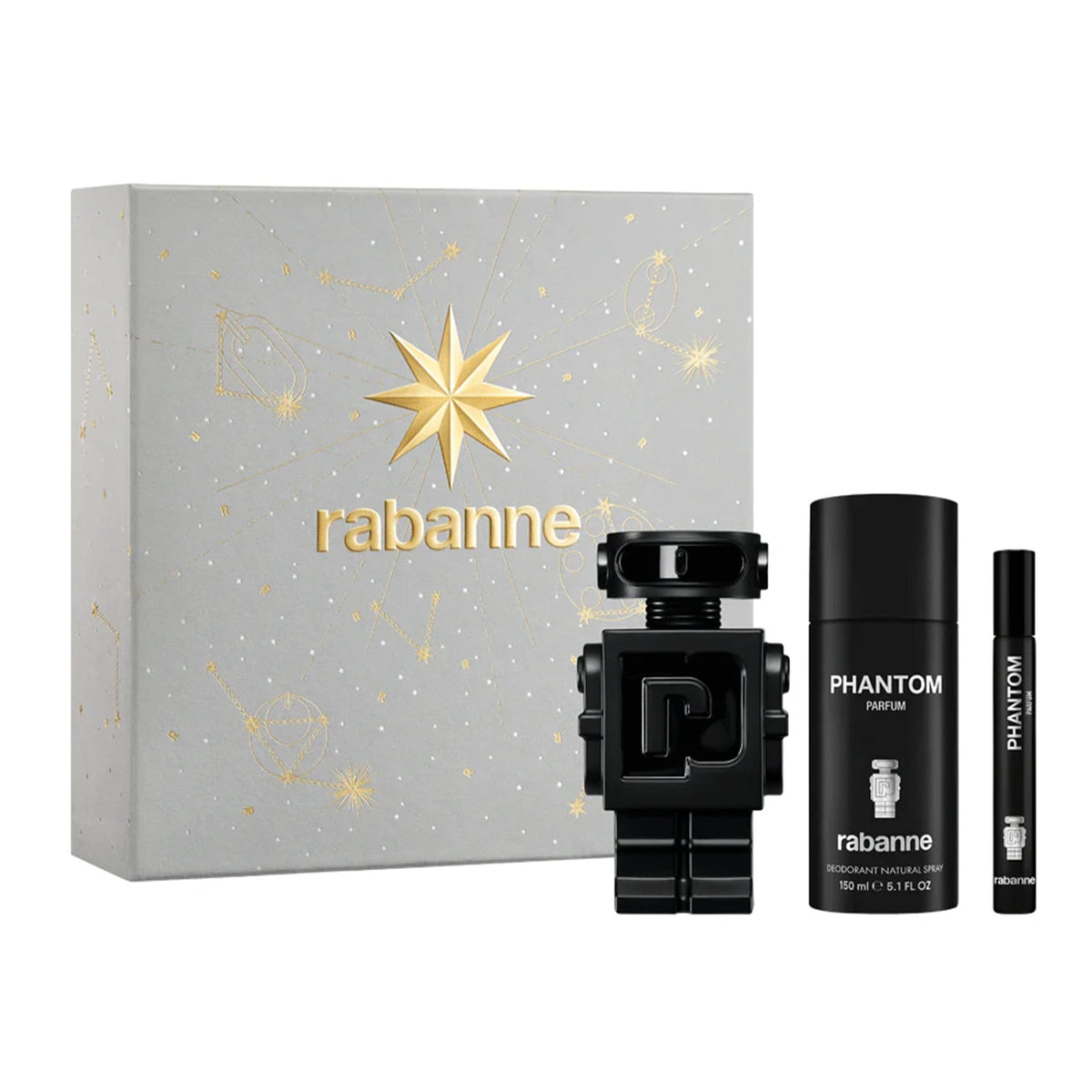 Rabanne Phantom Parfum 50ml & Travel Spray & Deodorant 150ml Gift Set