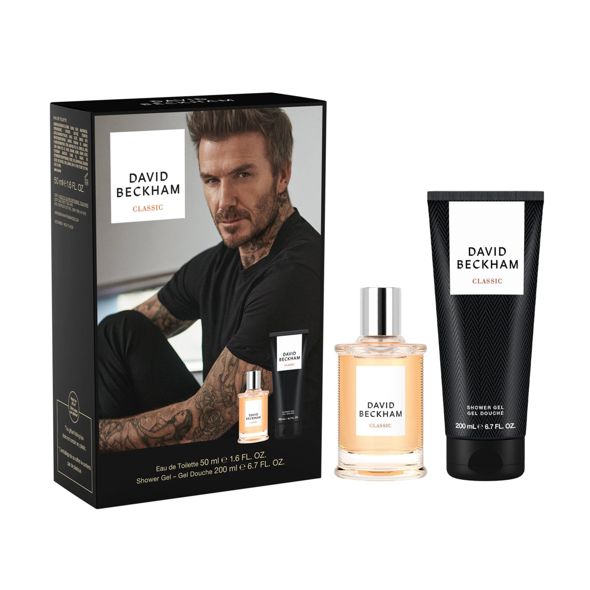 David Beckham Classic Eau De Toilette 50ml & Shower Gel 200ml Gift Set Default Title - Tophatter Daily Deals