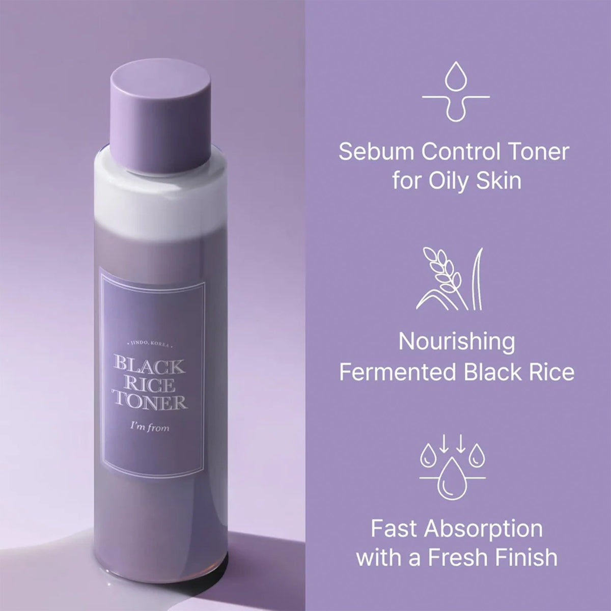 I'm From Black Rice Toner 150ml Bottle - Tophatter Daily Deals