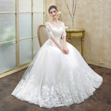 Bride's long-sleeved forest lace tail wedding dress 0 - Tophatter Daily Deals