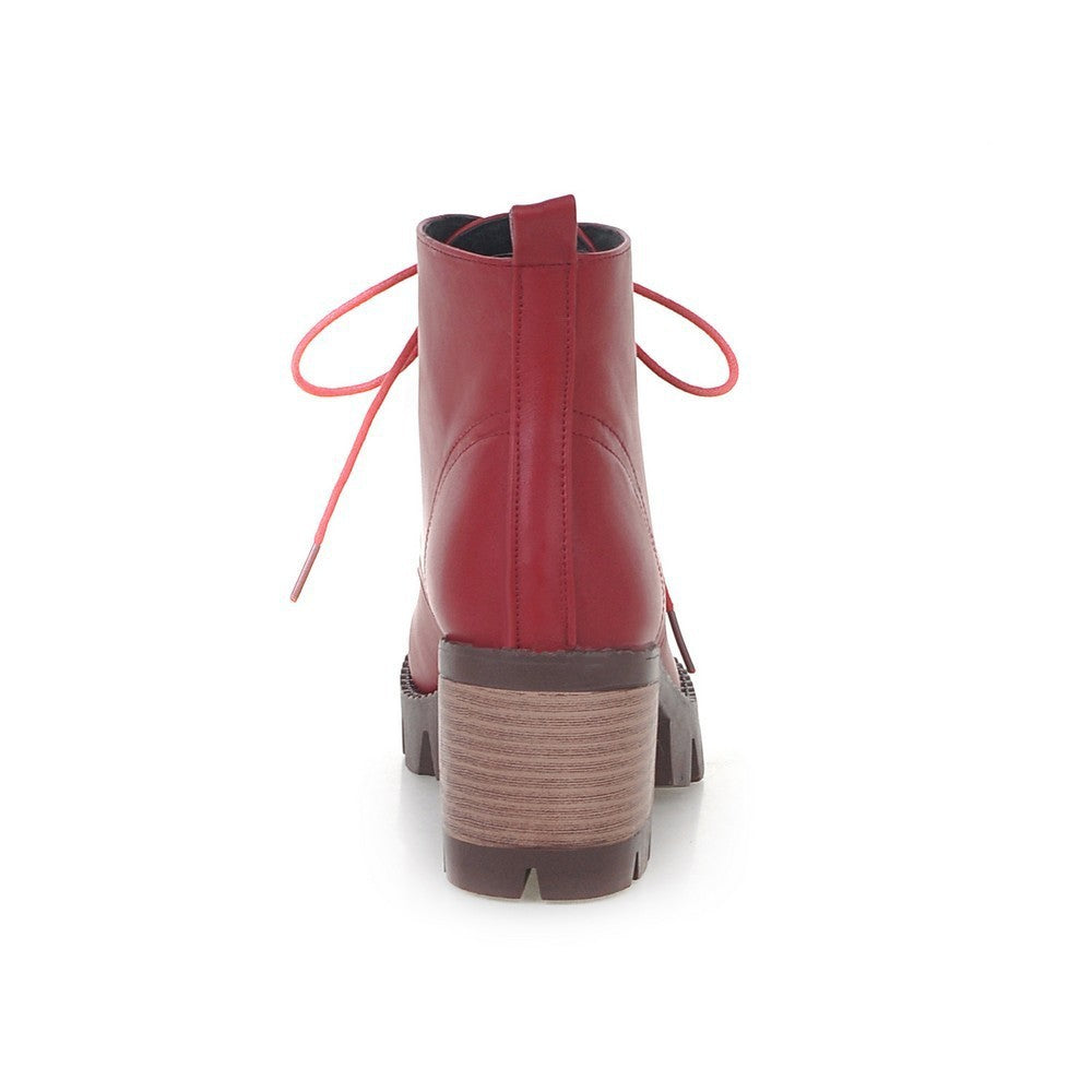 Boots with round head and thick heel 0 - Tophatter Daily Deals