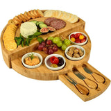 Bamboo Foldable Cheese Board 0 - Tophatter Daily Deals
