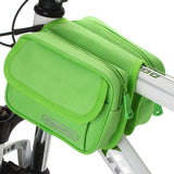 Bicycle bag front beam bag saddle bag mountain bike equipment riding bag on tube bag bicycle accessories bag Green 0 - Tophatter Daily Deals