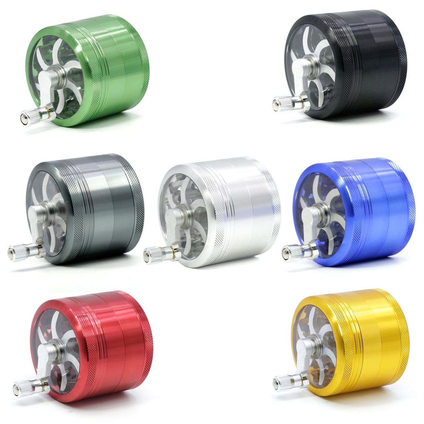 63MM aluminum alloy rocker smoke grinder 0 - Tophatter Daily Deals