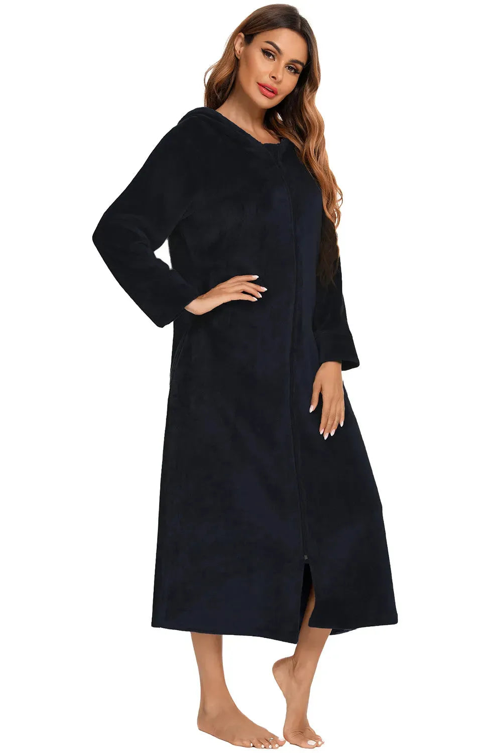 Zip Front Hooded Night Dress with Pockets Sleep Dresses Apparel & Accessories Fast Shipping Free Shipping H#Y HOT DEALS HOME PAGE Lingerie Sleepwear Loungewear New Deals sexy lingerie Ship From Overseas Ship from USA Sleep Sleep Dresses sleepwear Sleepwear & Loungewear USA USA STOCK women lingerie Women's Fashion - Tophatter Daily Deals And Savings
