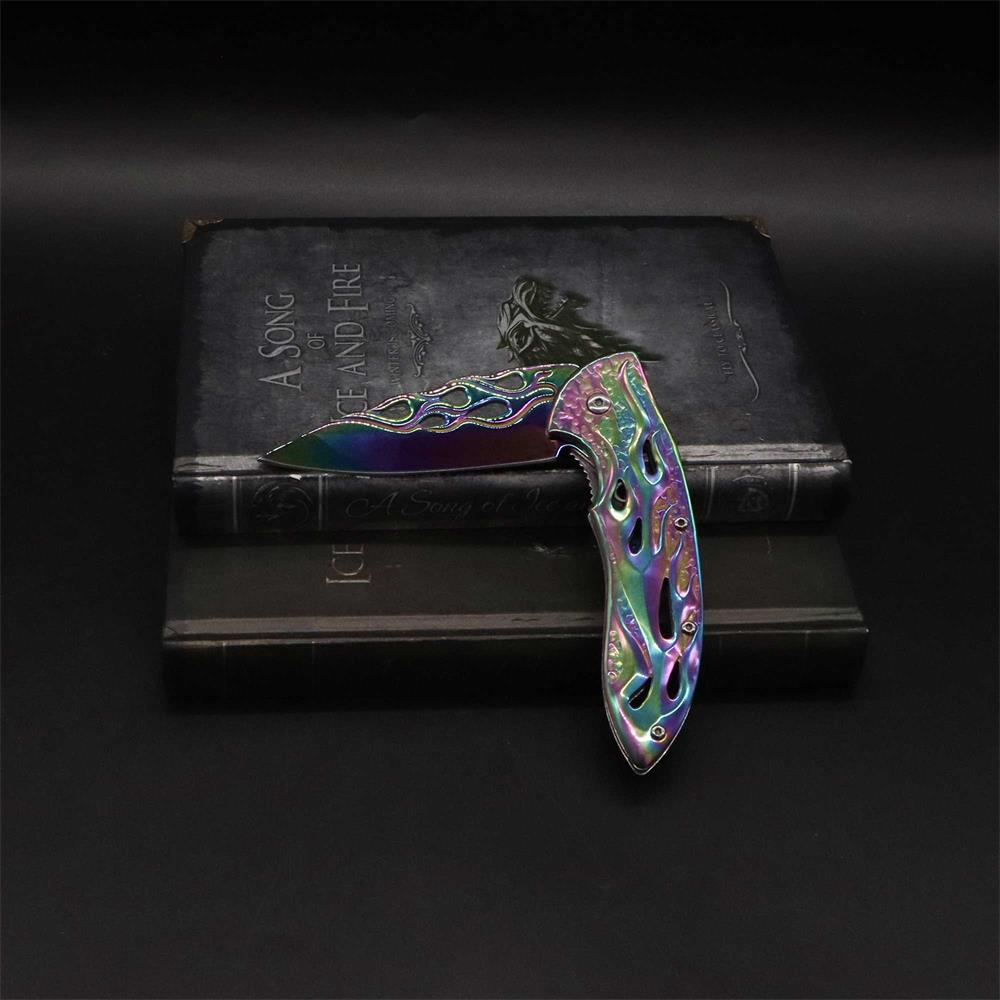Fantastic Flame Shape Folding Knife - Tophatter Daily Deals