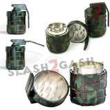 Camo Hand Grenade Tobacco Herb Grinder - 3 piece w/ Pin Handle Smoking Accessories - Tophatter Daily Deals