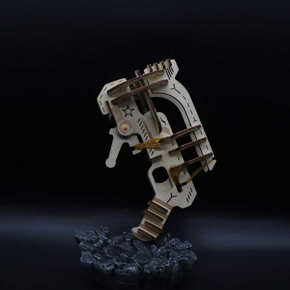 Ranger Ping Pong Ball Shooter Wooden Rubber Band Gun Model Kit - Tophatter Daily Deals