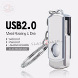 Mini Metal Rotary USB Flash Drive 2.0 Key Chain Memory Stick 16/32/64gb USB Flash Drive - Tophatter Daily Deals