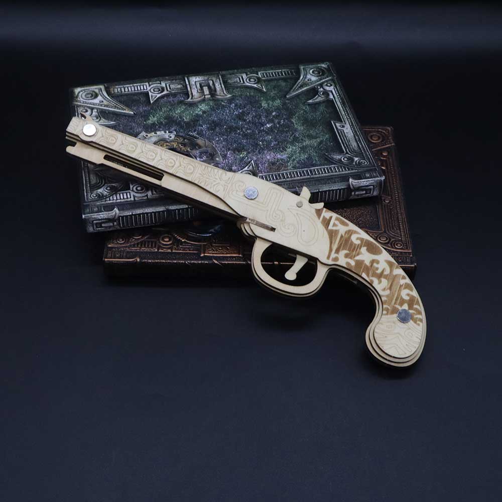 Assembled Firelock Wooden Rubber Band Gun Model Kit - Tophatter Daily Deals