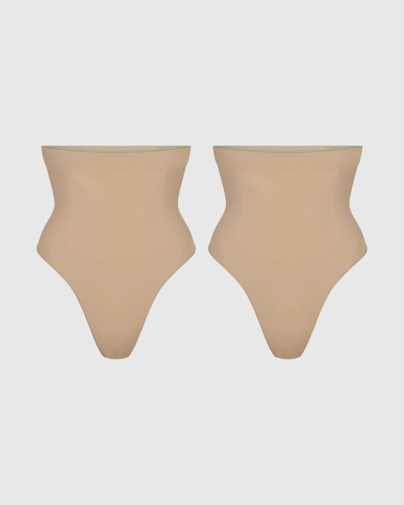Revenge Body Tummy Control Panties (2 Pack) Bomb Beige 2 Thong Underwear - Tophatter Daily Deals