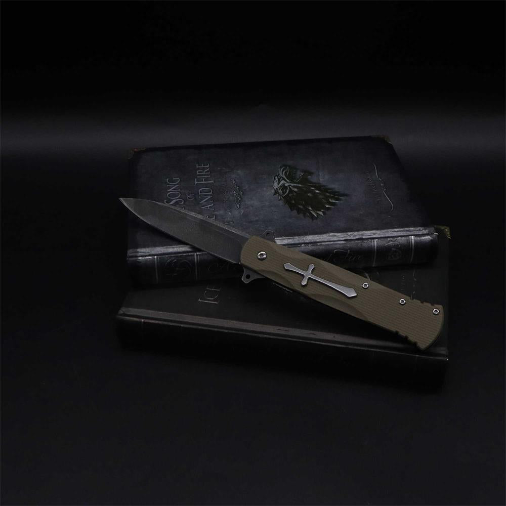 Cross Knife Christian Folding Knife - Tophatter Daily Deals