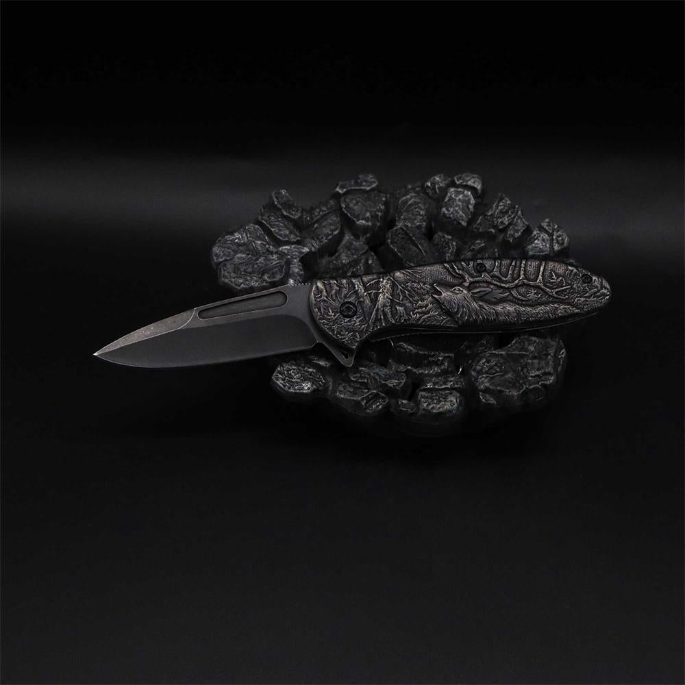 Male Deer Folding Knife Portable Camping Tool - Tophatter Daily Deals
