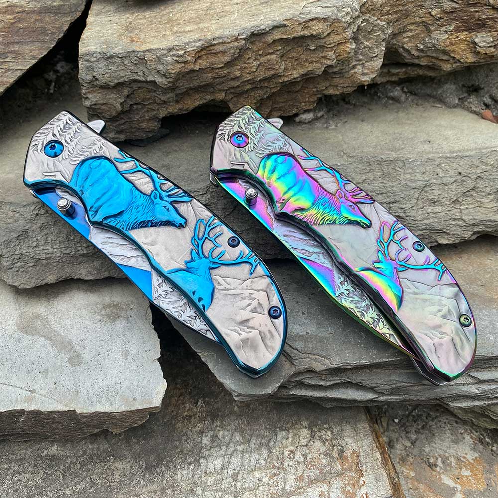 Fantastic Reindeer Folding Knife - Tophatter Daily Deals