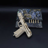 Assembled Wooden Rubber Band Gun Pistol Model Kit With Wooden bullets - Tophatter Daily Deals