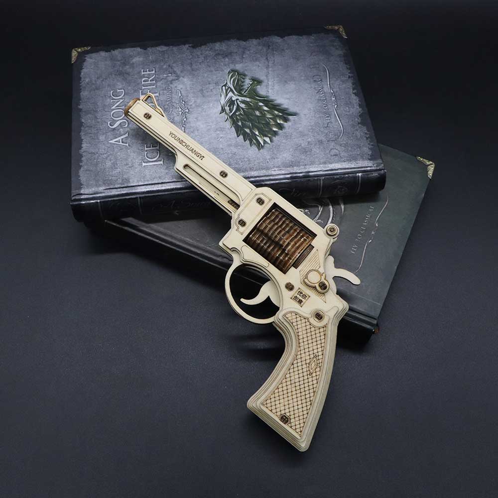 Revolver Wooden Model Kit S&W Gun - Tophatter Daily Deals