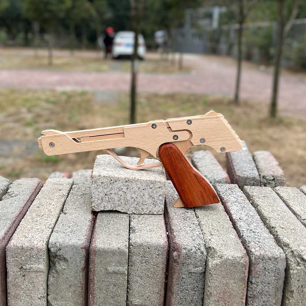 Wooden Assembled Flying Eagle Solid Wood Pistol - Tophatter Daily Deals