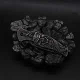Snake Skull Relief Folding Knife - Tophatter Daily Deals