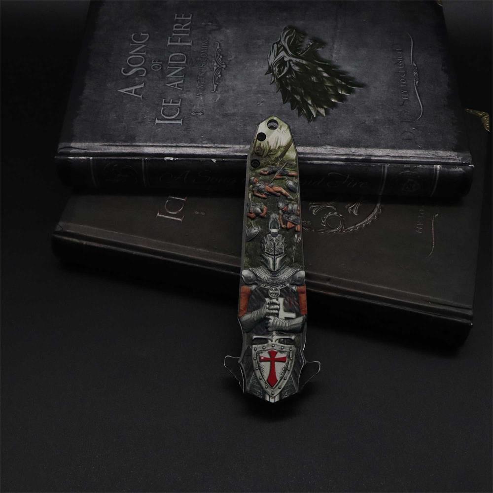 Crusades Knife Knights Templar Folding Knife - Tophatter Daily Deals