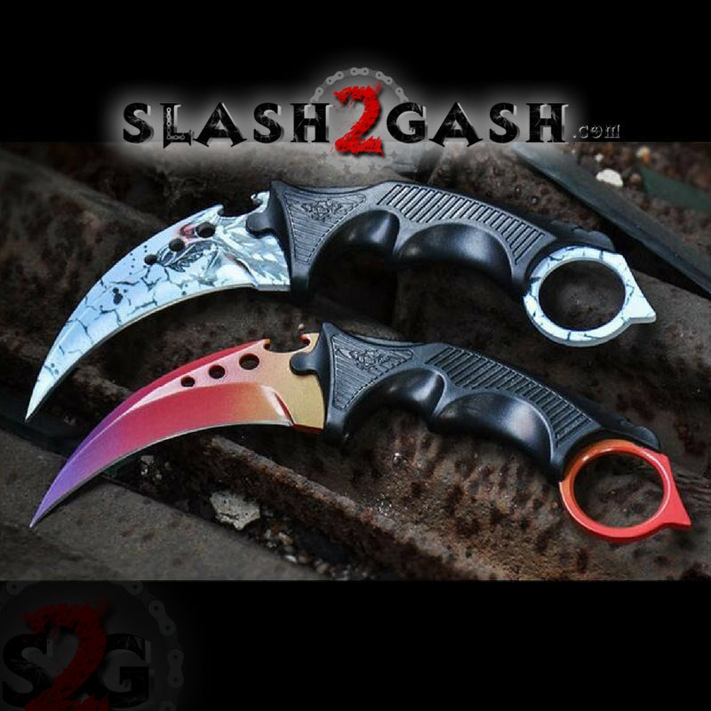 CSGO ELITE Counter Strike Full Tang KARAMBIT Tactical Claw Neck Knife Knife-Fixed - Tophatter Daily Deals