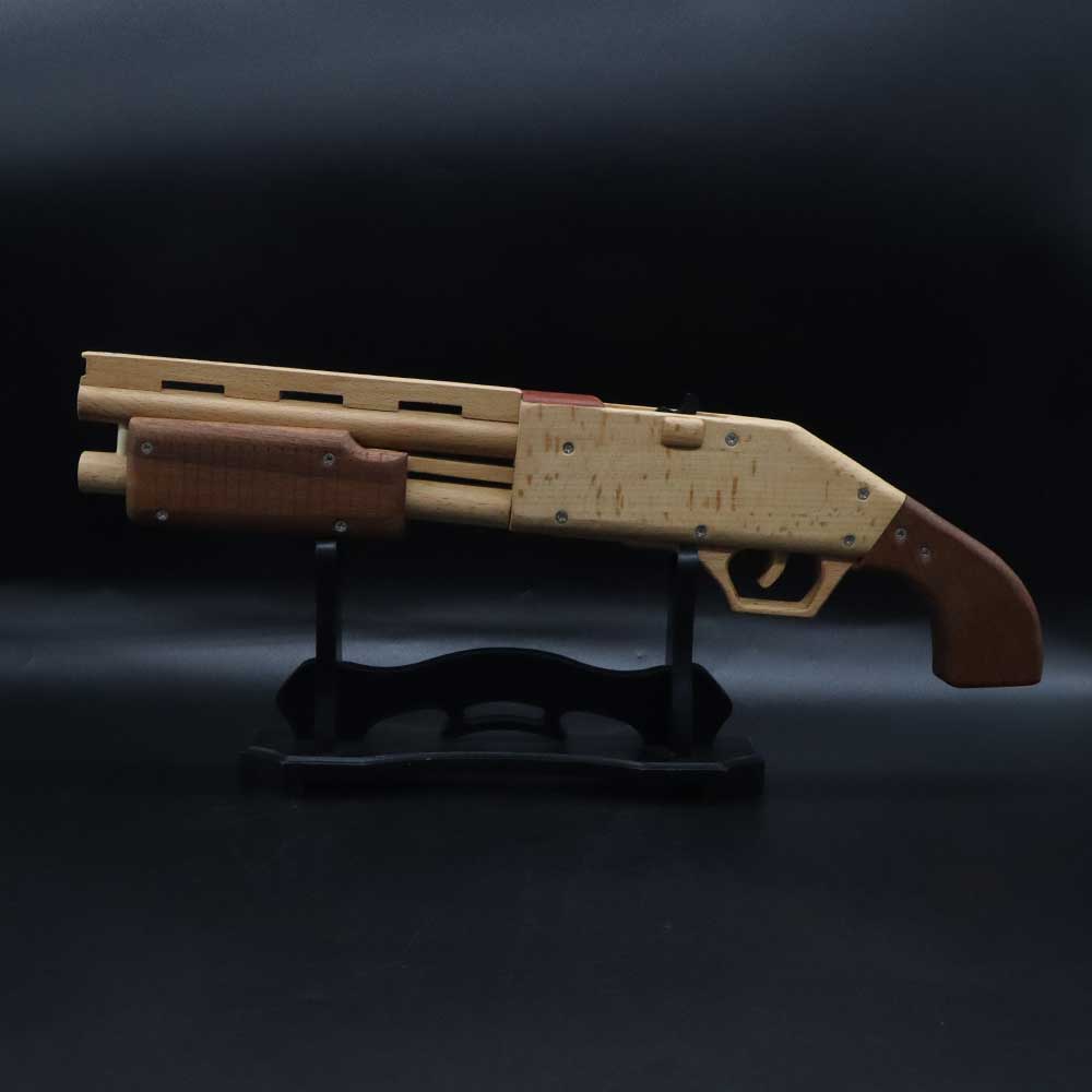 Assembled M37 Shotgun Rubber Band Wooden Replica Gun - Tophatter Daily Deals