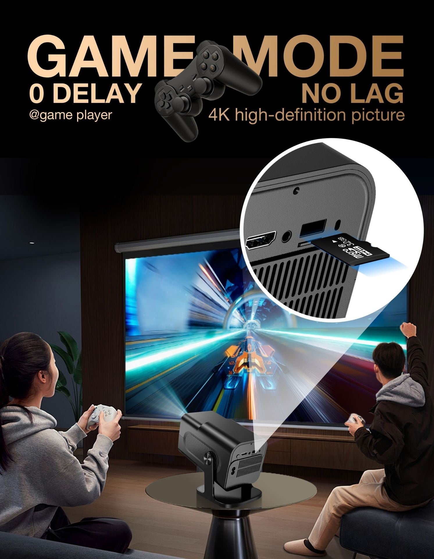 Android Projector Game Console Home Portable 0 - Tophatter Daily Deals
