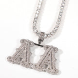 Alphabet Necklace Hip Hop Full Of Diamonds With Spiked Rock Candy Letters 7 - Tophatter Daily Deals