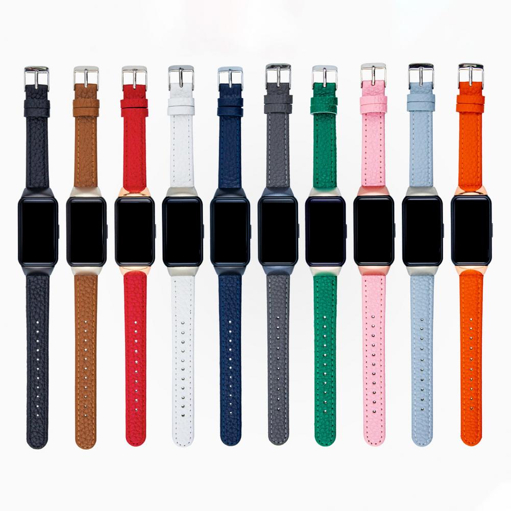 Bracelet Leather Strap With Lychee Pattern 0 - Tophatter Daily Deals