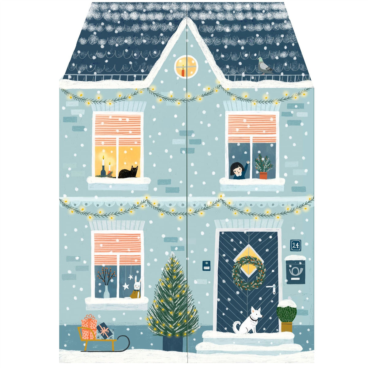 3D Fold Out House Advent Calendar | Freestanding Christmas Advent Calendar | Home Picture Advent Calendar Advent Calendar - Tophatter Daily Deals