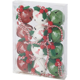 Pack of 12 Small Festive Jingle Bell Baubles | Christmas Tree Ornaments - 4cm Baubles - Tophatter Daily Deals